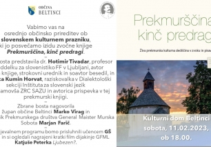 Osrednja občinska prireditev ob slovenskem kulturnem prazniku - Predstavitev zvočne knjige Prekmurščina, kinč predragi