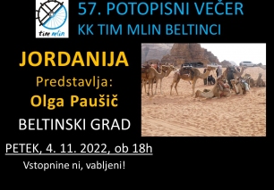 Potopisni večer Tim Mlin - Jordanija
