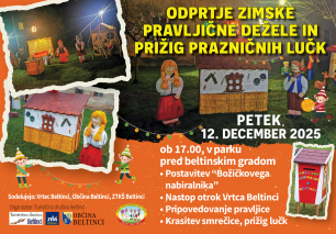 Odprtje zimske pravljične dežele in prižig prazničnih lučk