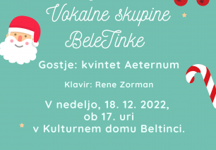 Božično novoletni koncert Vokalne skupine BeleTinke