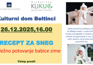 Gledališka predstava za otroke RECEPT ZA SNEG Ku-Kuc gledališče
