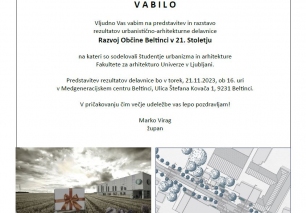 Razvoj Občine Beltinci v 21. stoletju - predstavitev in razstava urbanistično-arhitekturne delavnice