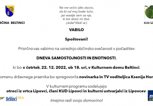 Osrednja občinska svečanost ob dnevu samostojnosti in enotnosti