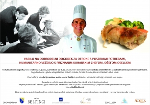 Humanitarni dogodek s slovenskim kuharskim chefom Jožefom Oselijem